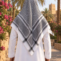 Shemagh saoudien Aseel — Noir & blanc