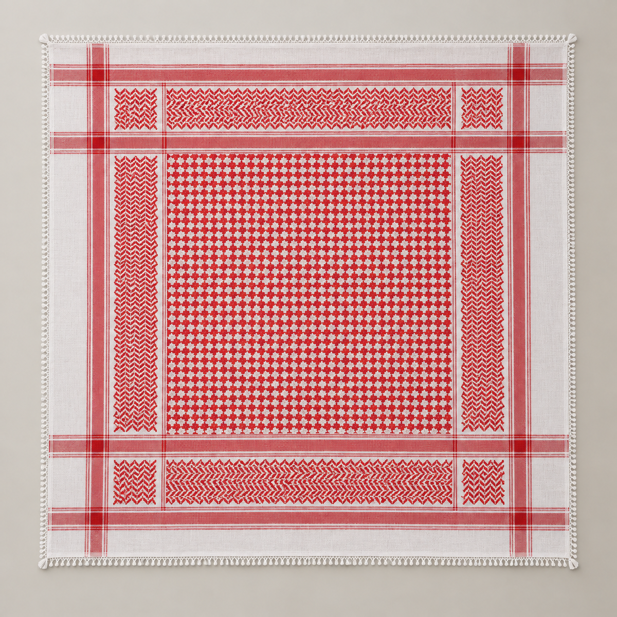 Shemagh saoudien Aseel — Rouge & blanc