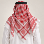 Shemagh saoudien Aseel — Rouge & blanc